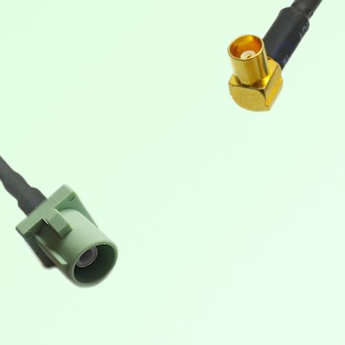 FAKRA SMB N 6019 pastel green Male Plug to MCX Female Jack RA Cable