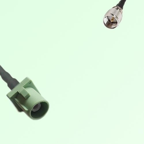 FAKRA SMB N 6019 pastel green Male Plug to Mini UHF Male Plug Cable FAKRA SMB N 6019 pastel green Male Plug to Mini UHF Male Plug Cable
