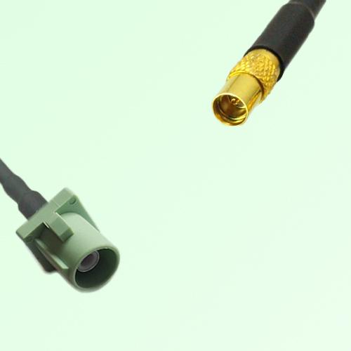 FAKRA SMB N 6019 pastel green Male Plug to MMCX Female Jack Cable