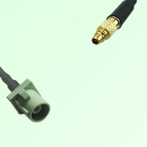 FAKRA SMB N 6019 pastel green Male Plug to MMCX Male Plug Cable