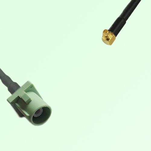 FAKRA SMB N 6019 pastel green Male Plug to MMCX Male Plug RA Cable FAKRA SMB N 6019 pastel green Male Plug to MMCX Male Plug RA Cable