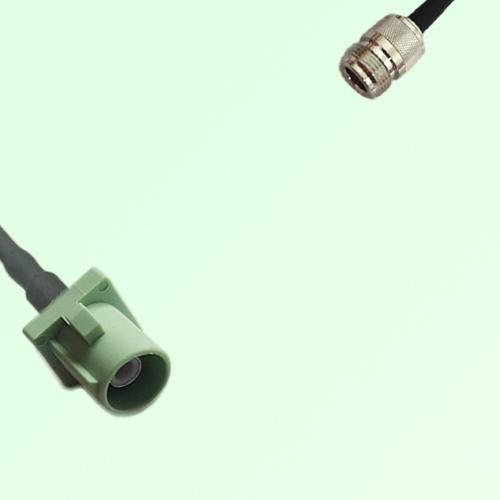 FAKRA SMB N 6019 pastel green Male Plug to N Female Jack Cable
