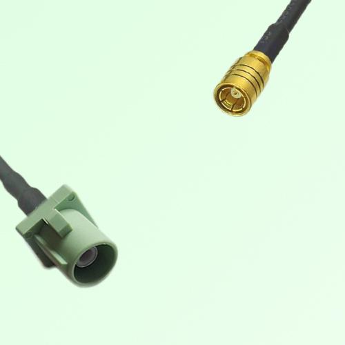 FAKRA SMB N 6019 pastel green Male Plug to SMB Female Jack Cable