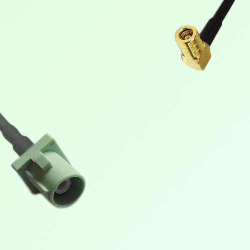 FAKRA SMB N 6019 pastel green Male Plug to SMB Female Jack RA Cable
