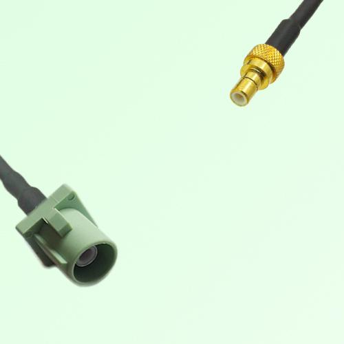 FAKRA SMB N 6019 pastel green Male Plug to SMB Male Plug Cable