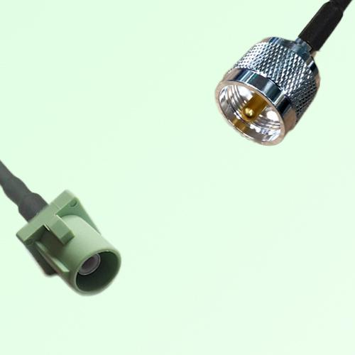 FAKRA SMB N 6019 pastel green Male Plug to UHF Male Plug Cable