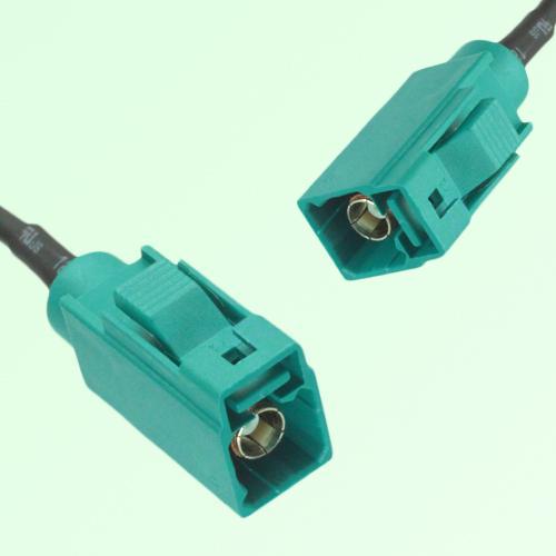 FAKRA SMB Z 5021 Water Blue Female to Z 5021 Water Blue Female Cable FAKRA SMB Z 5021 Water Blue Female to Z 5021 Water Blue Female Cable