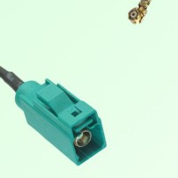 FAKRA SMB Z 5021 Water Blue Female Jack to IPEX Cable