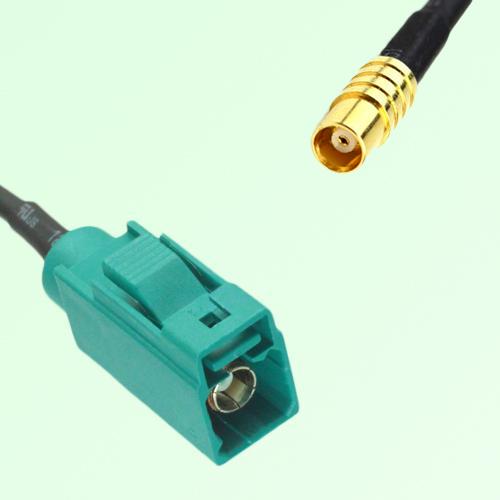 FAKRA SMB Z 5021 Water Blue Female Jack to MCX Female Jack Cable