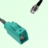 FAKRA SMB Z 5021 Water Blue Female Jack to Mini UHF Female Jack Cable