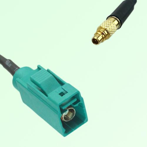 FAKRA SMB Z 5021 Water Blue Female Jack to MMCX Male Plug Cable