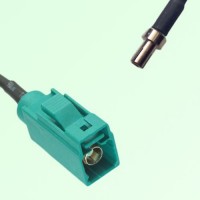 FAKRA SMB Z 5021 Water Blue Female Jack to TS9 Male Plug Cable