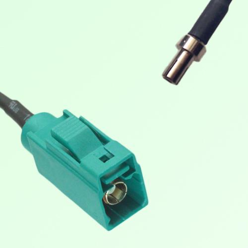 FAKRA SMB Z 5021 Water Blue Female Jack to TS9 Male Plug Cable