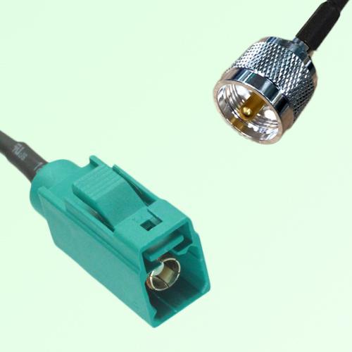 FAKRA SMB Z 5021 Water Blue Female Jack to UHF Male Plug Cable