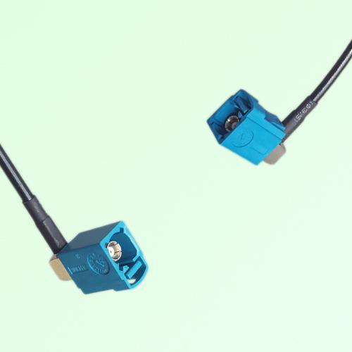 FAKRA SMB Z 5021 Water Blue Female RA to Z 5021 Water Blue Female RA Cable