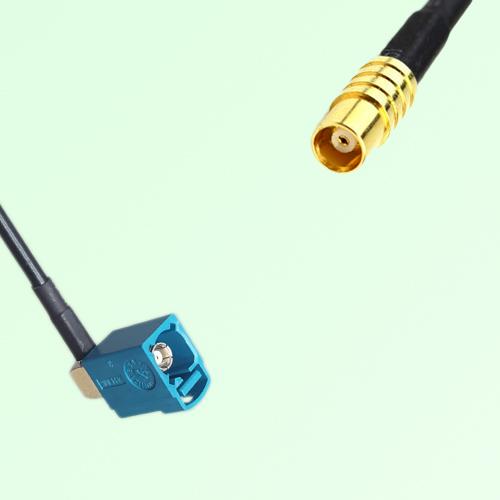 FAKRA SMB Z 5021 Water Blue Female Jack RA to MCX Female Jack Cable