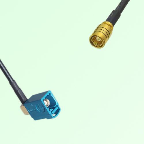 FAKRA SMB Z 5021 Water Blue Female Jack RA to SMB Female Jack Cable
