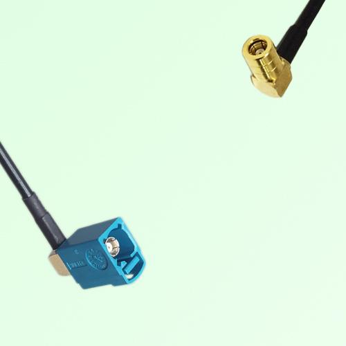 FAKRA SMB Z 5021 Water Blue Female Jack RA to SMB Female Jack RA Cable