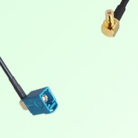 FAKRA SMB Z 5021 Water Blue Female Jack RA to SMB Male Plug RA Cable