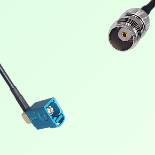 FAKRA SMB Z 5021 Water Blue Female Jack RA to TNC Female Jack Cable FAKRA SMB Z 5021 Water Blue Female Jack RA to TNC Female Jack Cable