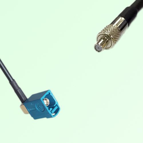 FAKRA SMB Z 5021 Water Blue Female Jack RA to TS9 Female Jack Cable