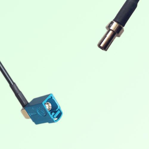 FAKRA SMB Z 5021 Water Blue Female Jack RA to TS9 Male Plug Cable FAKRA SMB Z 5021 Water Blue Female Jack RA to TS9 Male Plug Cable