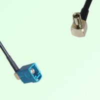 FAKRA SMB Z 5021 Water Blue Female Jack RA to TS9 Male Plug RA Cable