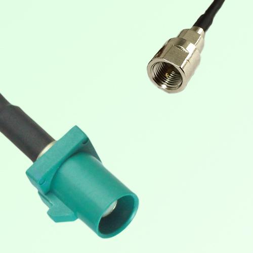 FAKRA SMB Z 5021 Water Blue Male Plug to FME Male Plug Cable