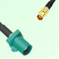 FAKRA SMB Z 5021 Water Blue Male Plug to MCX Female Jack Cable