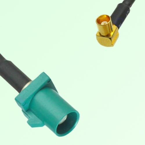 FAKRA SMB Z 5021 Water Blue Male Plug to MCX Female Jack RA Cable