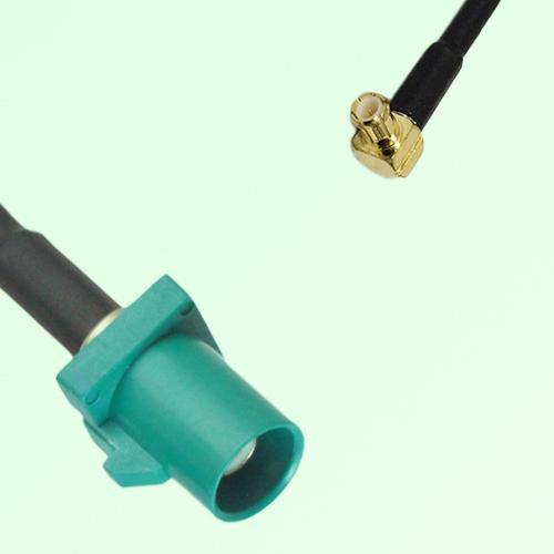 FAKRA SMB Z 5021 Water Blue Male Plug to MCX Male Plug RA Cable