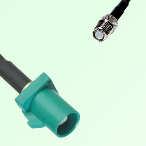 FAKRA SMB Z 5021 Water Blue Male Plug to Mini UHF Female Jack Cable FAKRA SMB Z 5021 Water Blue Male Plug to Mini UHF Female Jack Cable