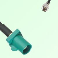 FAKRA SMB Z 5021 Water Blue Male Plug to Mini UHF Male Plug Cable FAKRA SMB Z 5021 Water Blue Male Plug to Mini UHF Male Plug Cable