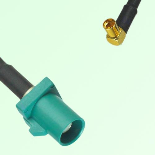 FAKRA SMB Z 5021 Water Blue Male Plug to MMCX Female Jack RA Cable