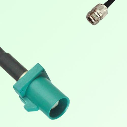 FAKRA SMB Z 5021 Water Blue Male Plug to N Female Jack Cable