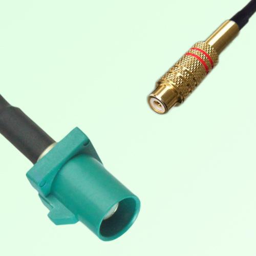FAKRA SMB Z 5021 Water Blue Male Plug to RCA Female Jack Cable FAKRA SMB Z 5021 Water Blue Male Plug to RCA Female Jack Cable
