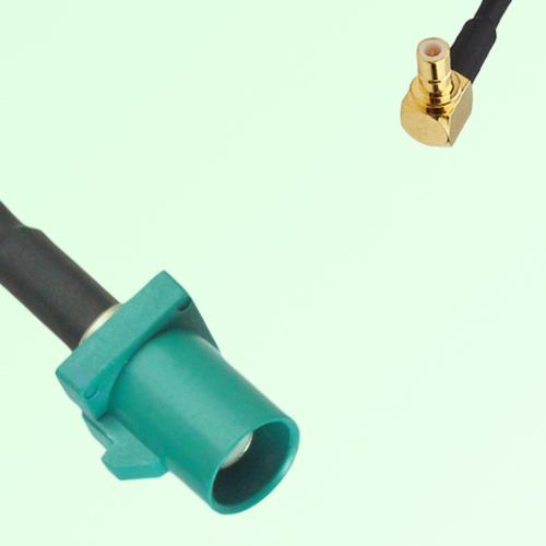 FAKRA SMB Z 5021 Water Blue Male Plug to SMB Male Plug RA Cable