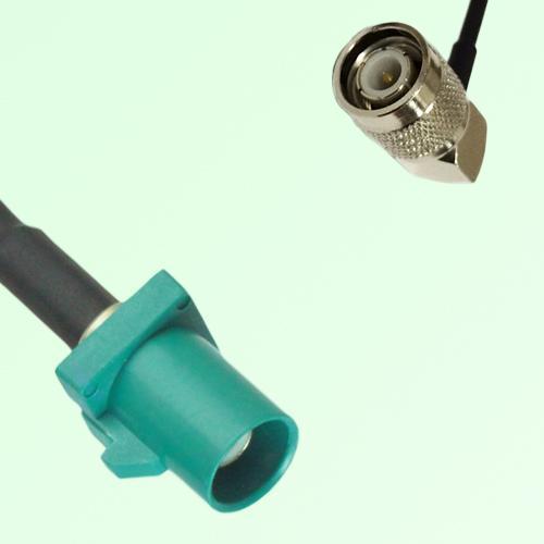 FAKRA SMB Z 5021 Water Blue Male Plug to TNC Male Plug RA Cable