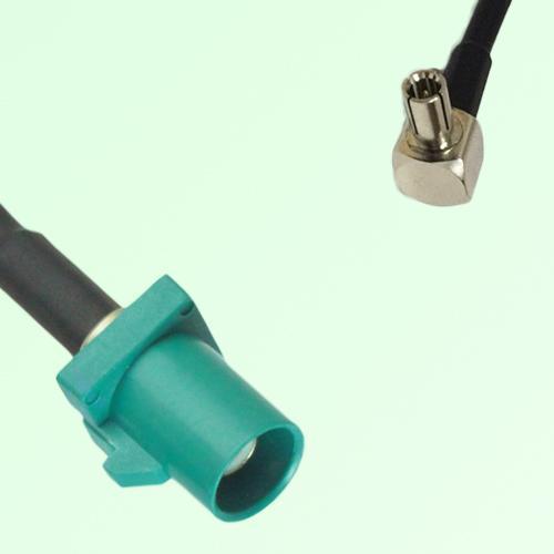FAKRA SMB Z 5021 Water Blue Male Plug to TS9 Male Plug RA Cable
