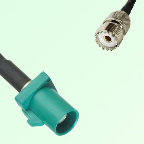 FAKRA SMB Z 5021 Water Blue Male Plug to UHF Female Jack Cable