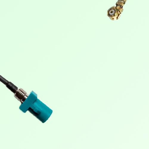 FAKRA SMB Z 5021 Water Blue Bulkhead Male Plug to IPEX Cable