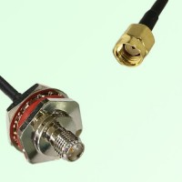 RP SMA Bulkhead Female M16 1.0mm thread to RP SMA Male RF Cable RP SMA Bulkhead Female M16 1.0mm thread to RP SMA Male RF Cable