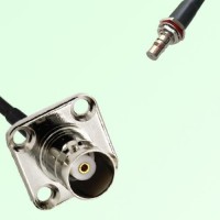 BNC Female Panel Mount to QMA Bulkhead Female  RF Cable Assembly