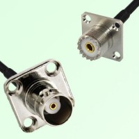 BNC Female Panel Mount to UHF Female Panel Mount  RF Cable Assembly