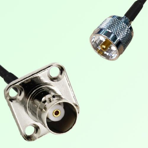 BNC Female 4 Hole Panel Mount to UHF Male RF Cable Assembly BNC Female 4 Hole Panel Mount to UHF Male RF Cable Assembly
