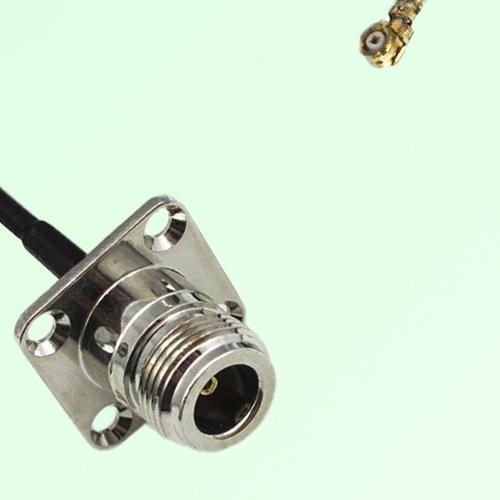 N Female 4 Hole Panel Mount to IPEX  RF Cable Assembly