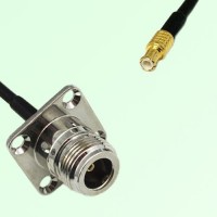 N Female 4 Hole Panel Mount to MCX Male  RF Cable Assembly