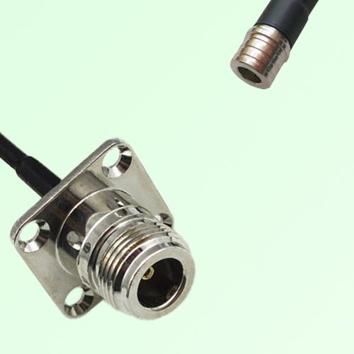 N Female 4 Hole Panel Mount to QMA Male RF Cable Assembly N Female 4 Hole Panel Mount to QMA Male RF Cable Assembly
