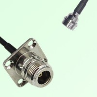 N Female 4 Hole Panel Mount to QN Male  RF Cable Assembly