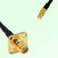 RP SMA Female 4 Hole Panel Mount to MCX Male RF Cable Assembly RP SMA Female 4 Hole Panel Mount to MCX Male RF Cable Assembly